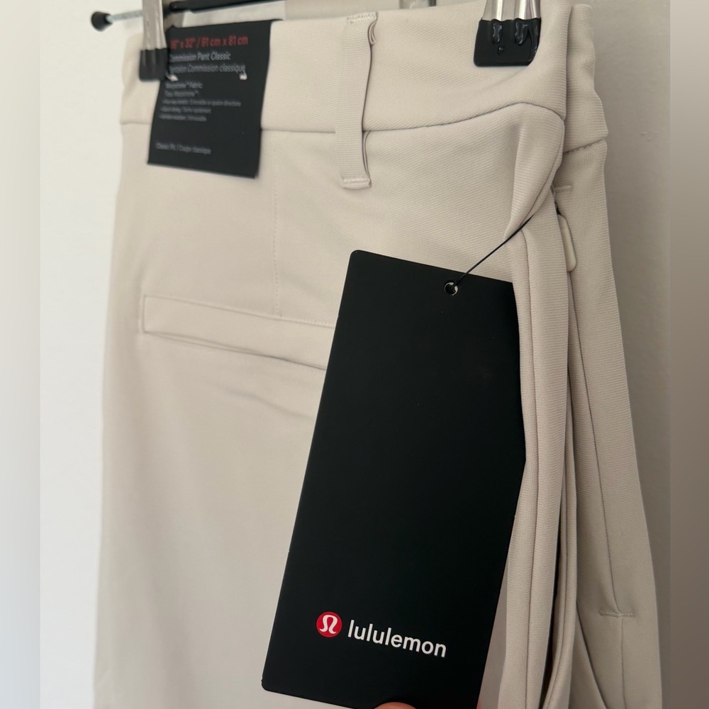 Lululemon Men Commission Pants 36 x 32 Beige Dress Pants